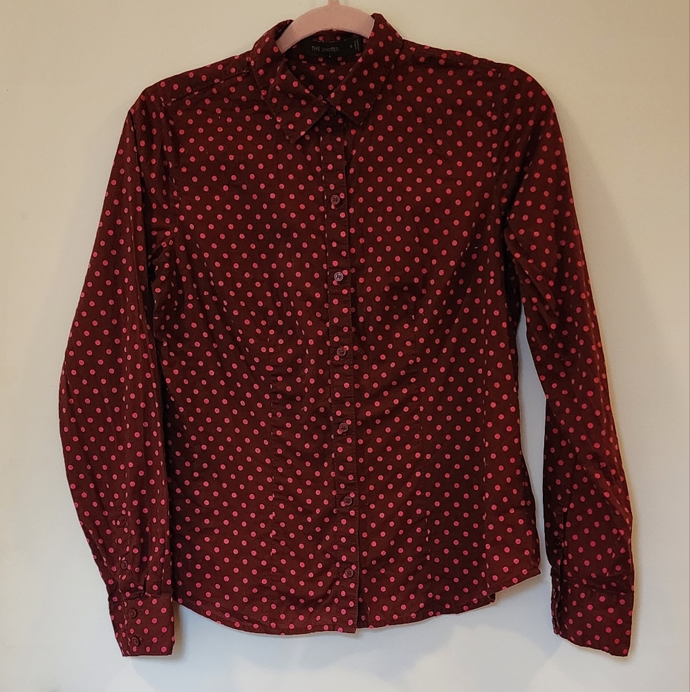 Red And Pink Polkadot Shirt The Limited Size Small‎